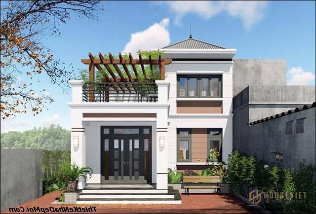 Mẫu nhà 2 tầng 4 phòng ngủ giá rẻ 700 triệu