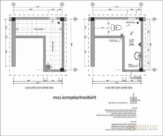 ban ve biet thu 2 tang 8x13 dep ve sinh
