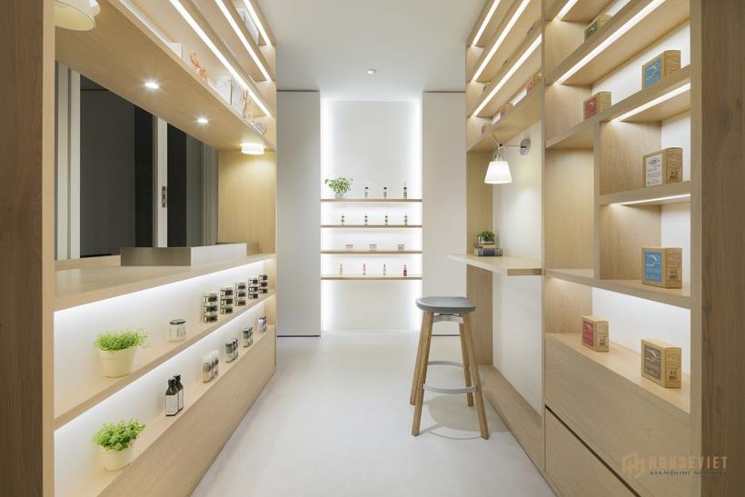 thiết kế cửa hàng mỹ phẩm nhỏ xinh