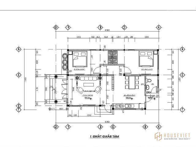 Bản vẽ cấp 4 7. nhà ở