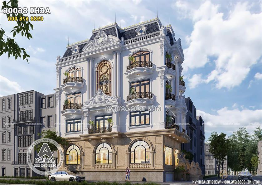 Kiến trúc Pháp nguy nga và đẳng cấp khiến ngôi nhà ống thực sự nổi bật cả một góc phố