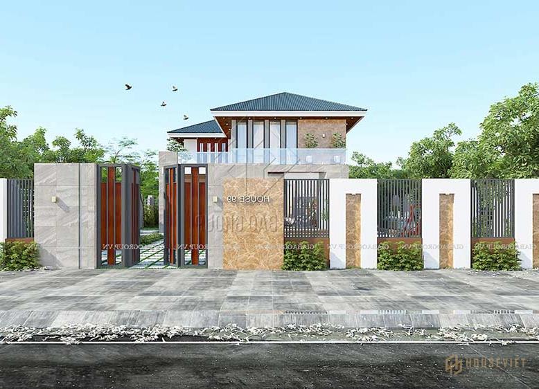 Khuôn viên rộng của mẫu biệt thự vườn 2 tầng đẹp