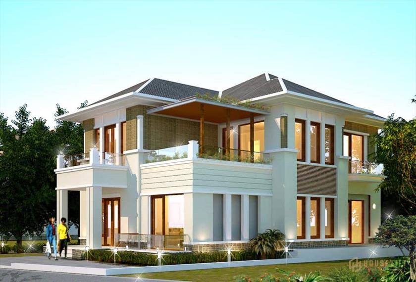 Biệt thự 2 tầng đẹp hiện đại mặt tiền 7m Biệt thự 2 tầng đẹp hiện đại mặt tiền 7m