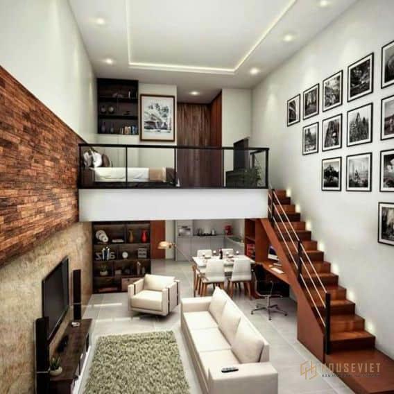 Nhà cấp 4 bố trí gác xép