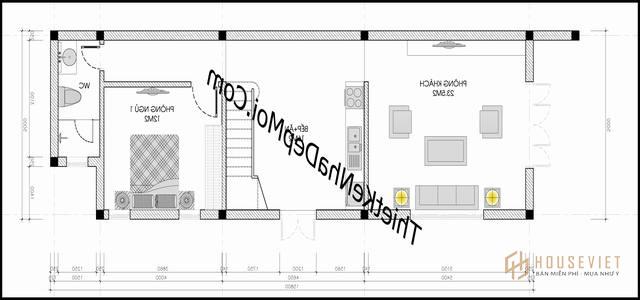 Nhà 2 tầng đơn giản ở nông thôn 85m2