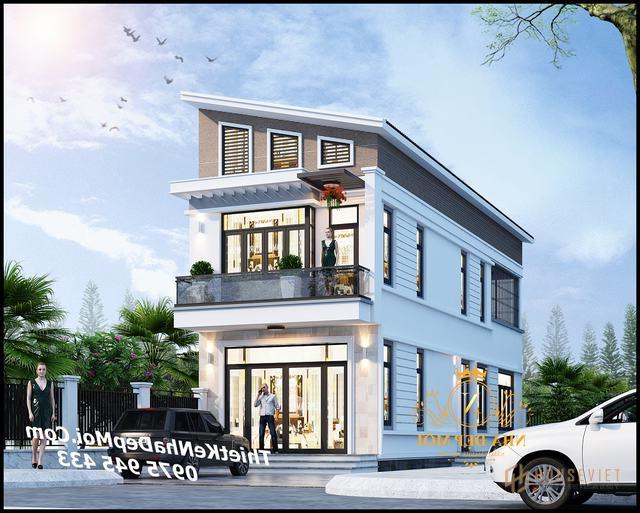 Kiến trúc nhà 2 mặt tiền 5x17m đẹp