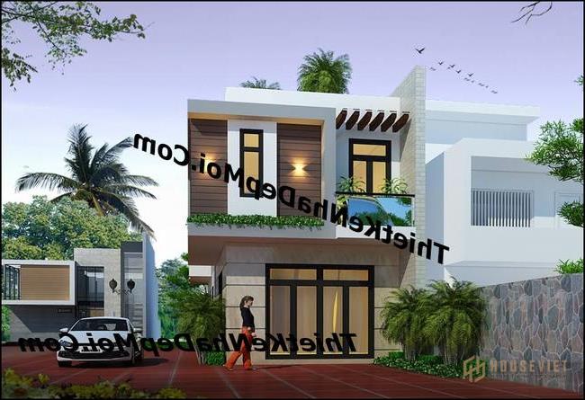 Mẫu nhà 2 tầng đơn giản ở nông thôn nông thôn