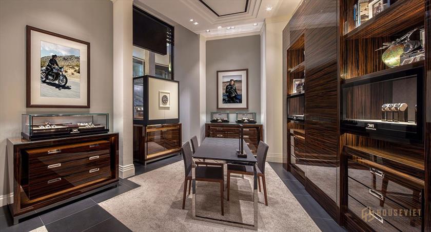 ánh sáng trong cửa hàng phụ kiện thời trang