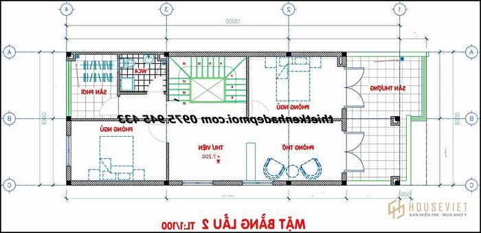 ban ve mat bang tang 2 biet thu pho 3 tang rong 6m