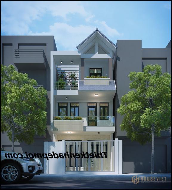 biet thu 3 tang 1 tum mat tien 6m