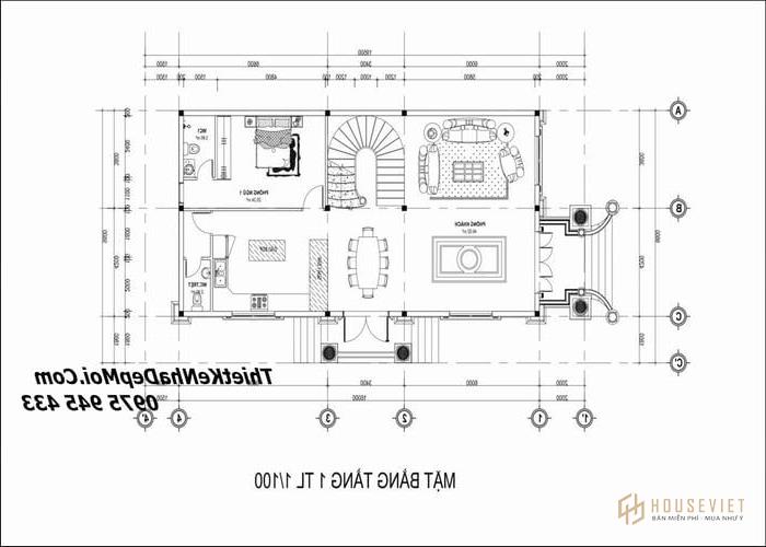 Thiết kế biệt thự 10x20m 3 tầng mặt tiền 10m