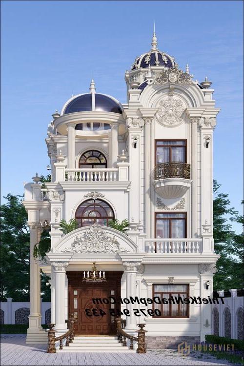 Biệt thự phố kiểu lâu đài 3 tầng mặt tiền 10m