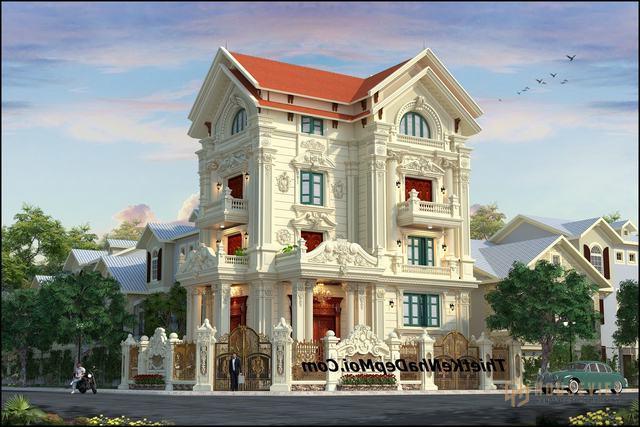 Biệt thự kiểu pháp đẹp 4 tầng 2 mặt tiền 2020