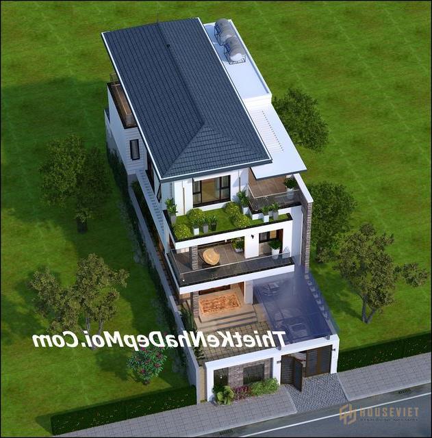 Biệt thự phố 3 tầng đẹp mặt tiền 9m