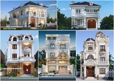 Những mẫu biệt thự đẹp 2 3 tầng cho đất bề ngang mặt tiền rộng 10m