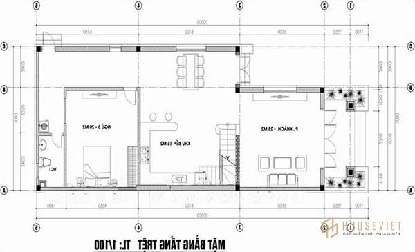 mẫu nhà cấp 4 gác lửng