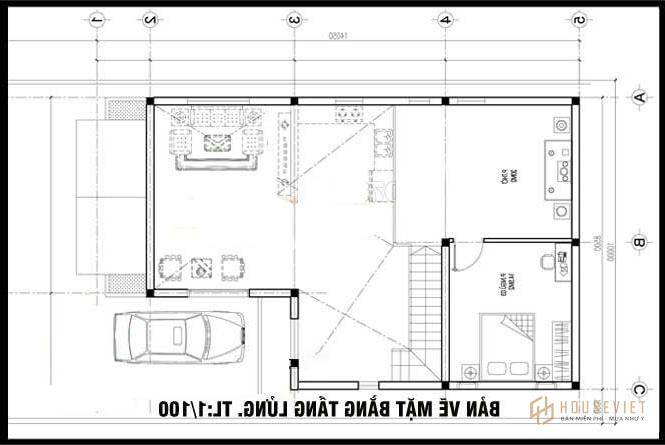 mẫu nhà cấp 4 gác lửng