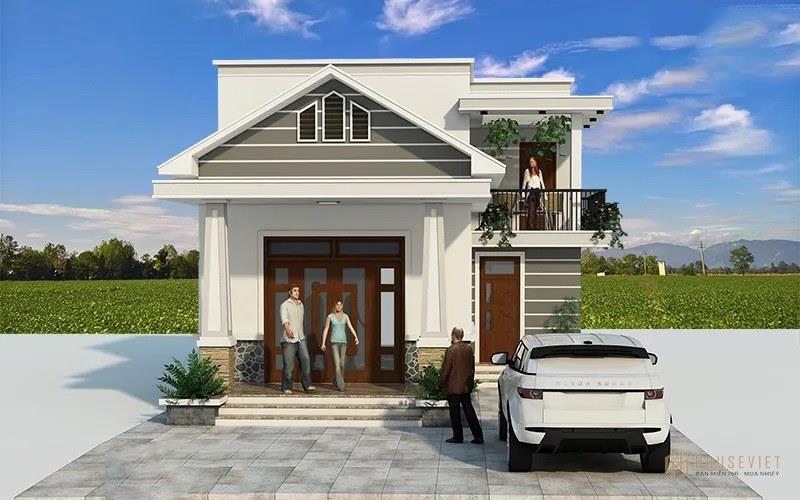mẫu nhà cấp 4 gác lửng