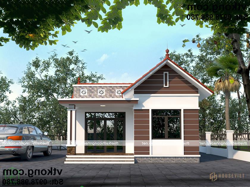 Mẫu nhà cấp 4 mái thái giá 300 triệu