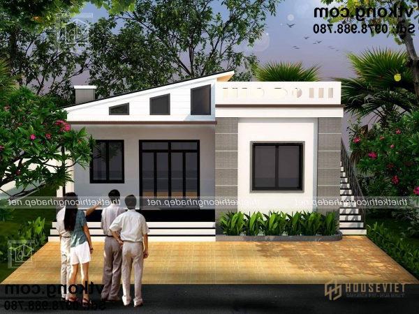 Mẫu nhà cấp 4 mái thái đẹp giá rẻ.