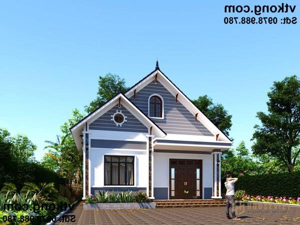 Mẫu nhà cấp 4 gác lửng đẹp