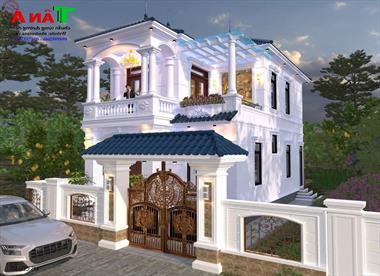Mẫu nhà 2 tầng tân cổ điển tại Ninh Bình.  MS: CD137