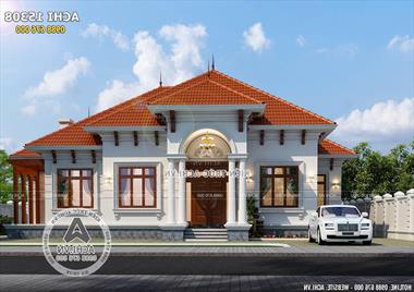 Mẫu biệt thự mái thái 4 tầng đẹp 1 tầng - Mã số: ACHI 15308
