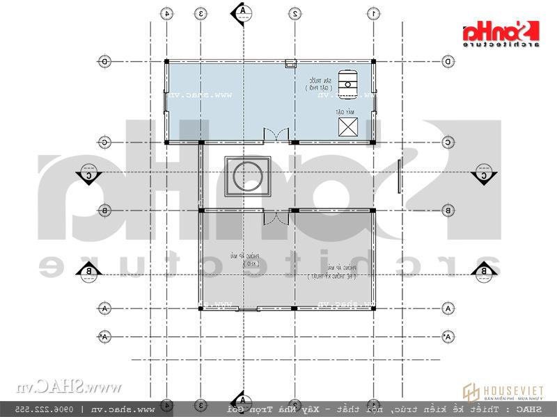 Mặt bằng tầng 3 biệt thự SH BTD 0046