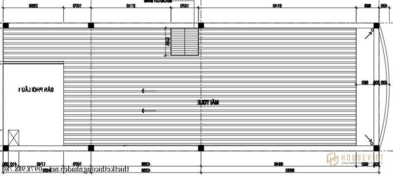 Bản vẽ mặt bằng nhà phố 2 tầng 5x15m