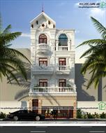 Mẫu nhà phố 4 tầng mặt tiền 7m tân cổ điển tại Hòa Bình NDNP4T25