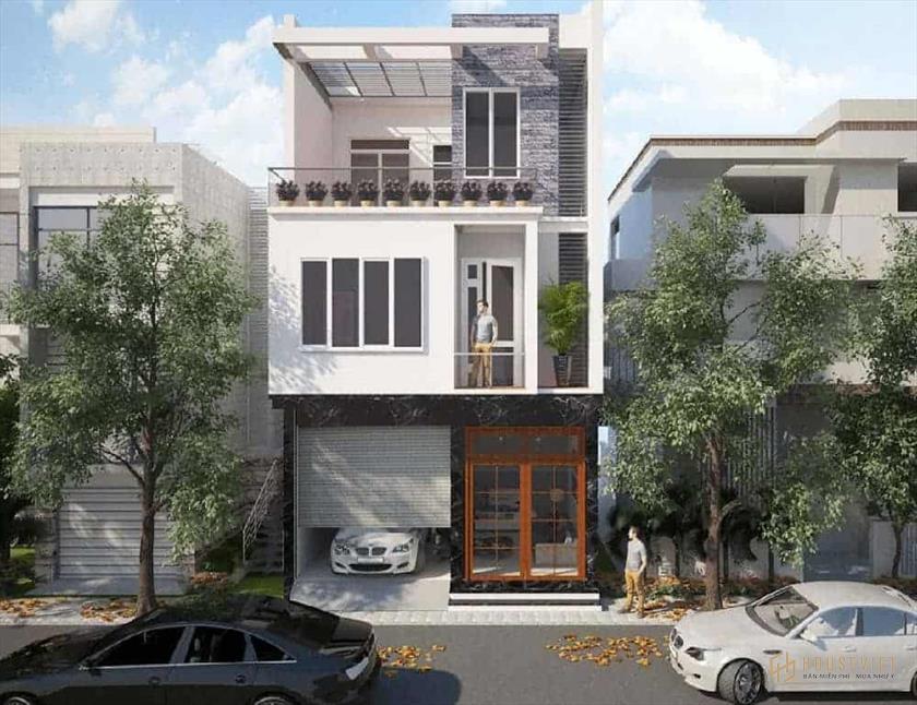 Mẫu thiết kế nhà ống đẹp có gara