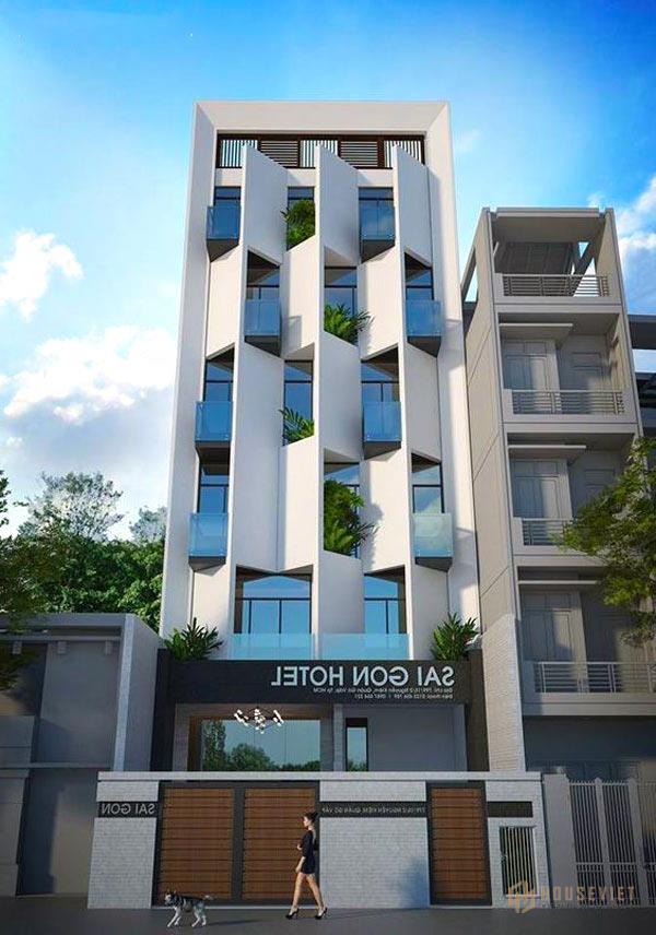 Thiết kế khách sạn với cửa mở tạo tầm nhìn thu hút và sắc nét