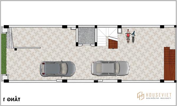 Bản vẽ thiết kế khách sạn mini có tầng hầm để xe rộng rãi
