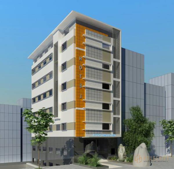 Kiến trúc cao tầng độc đáo của khách sạn mini 200m2