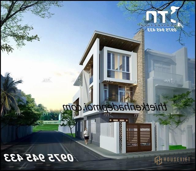 Mẫu nhà ống 3 tầng hiện đại 2 mặt tiền đẹp