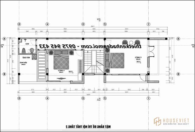 mẫu thiết kế nhà ống 3 tầng đơn giản 4,5x16m