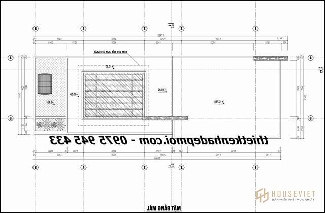 Bản vẽ nhà 1 tầng 70m2