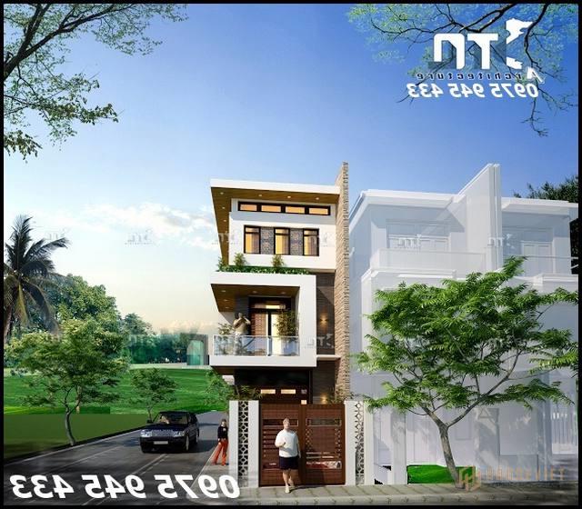 mẫu nhà ống 2 mặt tiền 4,5m