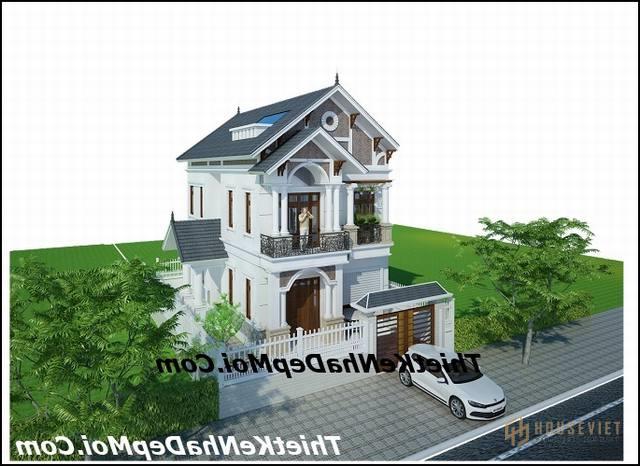 biệt thự mini 2 tầng mái thái 4 phòng ngủ 9x17
