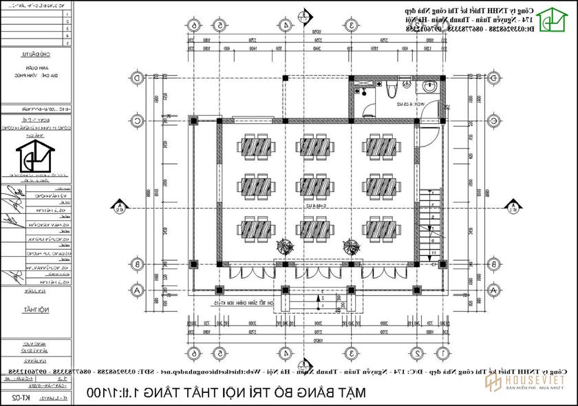 Công năng mặt bằng công năng 1 trệt 2 lầu BTCT NDNS3