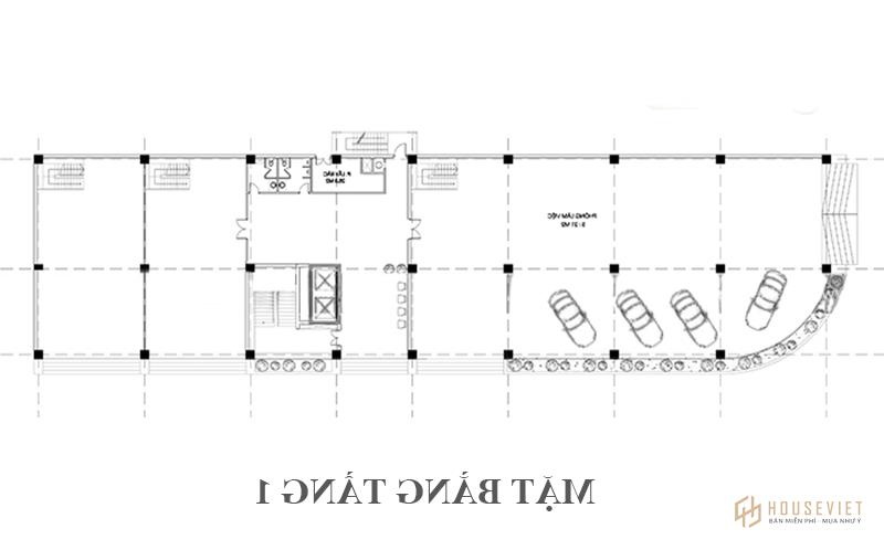 Thiết kế tòa nhà văn phòng 10 tầng, trệt 1 lầu