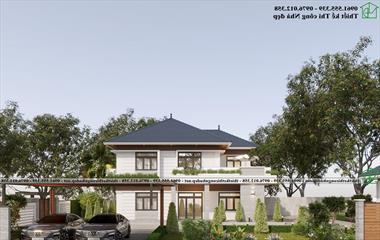 Biệt thự vườn mái Nhật 2 tầng ở Tây Hồ NDBT2T163 của anh Trường