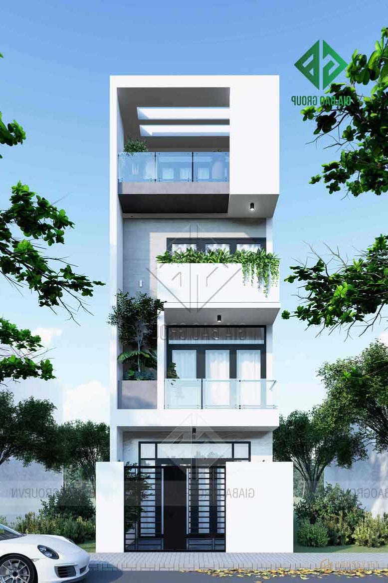 Mẫu thiết kế nhà phố 1 trệt 3 lầu độc đáo và sáng tạo làm điểm nhấn riêng cho ngôi nhà