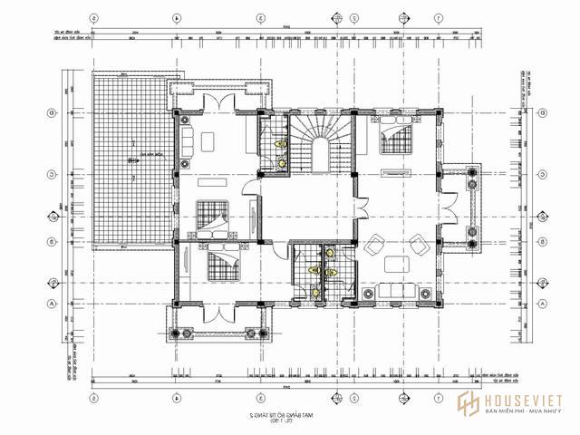 Mặt bằng tổng thể của biệt thự Biệt Thự 2 Tầng Phong Cách Châu Âu Khẳng Định Đẳng Cấp Đại Gia
