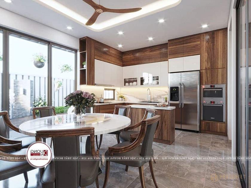 Không gian bếp thông thoáng và vị trí hợp phong thủy Không gian bếp thông thoáng và vị trí hợp phong thủy