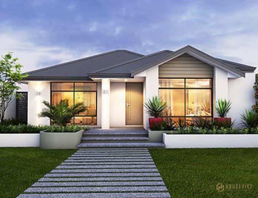 Mẫu thiết kế nhà cấp 4 100m2 mái thái siêu sang trọng Mẫu thiết kế nhà cấp 4 100m2 mái thái siêu sang trọng