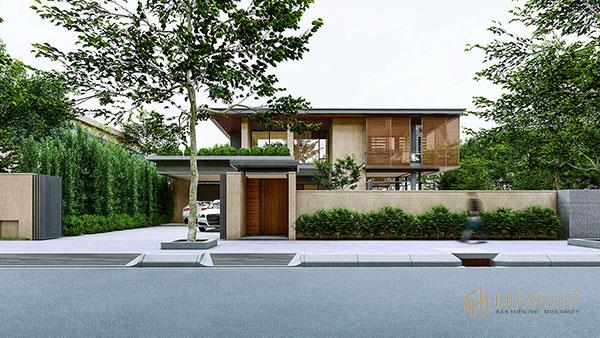 Thiết kế biệt thự vườn 2 tầng