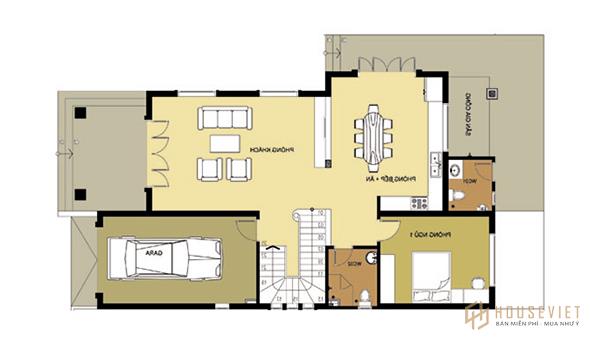 Bản vẽ biệt thự 2 tầng đầy đủ