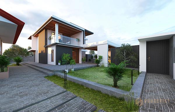 Mẫu thiết kế nhà biệt thự 2 tầng