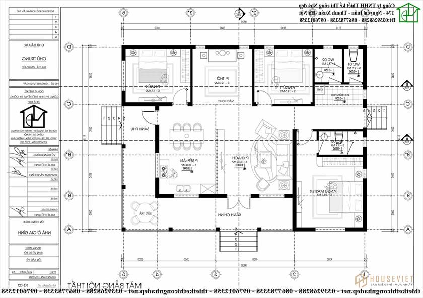 Mặt bằng công năng nhà cấp 4 hiện đại